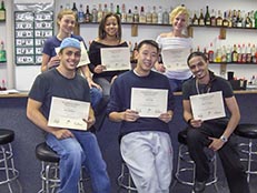 Bartending school graduates